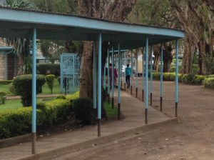 Walkway at the hospital (protects from rain)