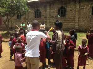 John teaching Principal how to do bubbles. 