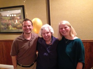 Tim, Gramma Bette, and me on Gramma Bette's 90th birthday